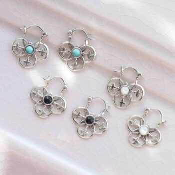 ML788 Sterling Silver Royal Hoop Earrings Group