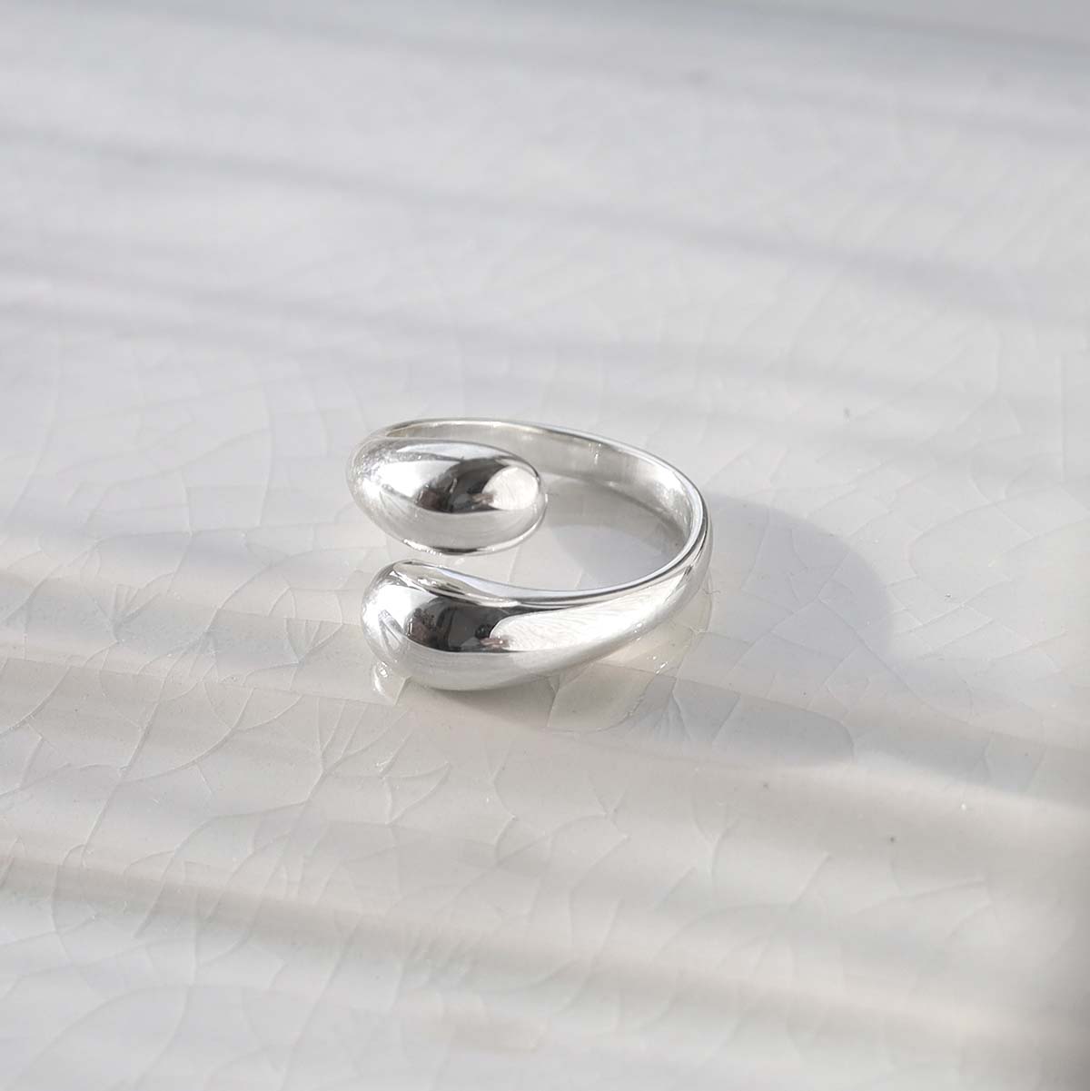 Sterling Silver Large Adjustable Flow Ring | Affordable - Martha
