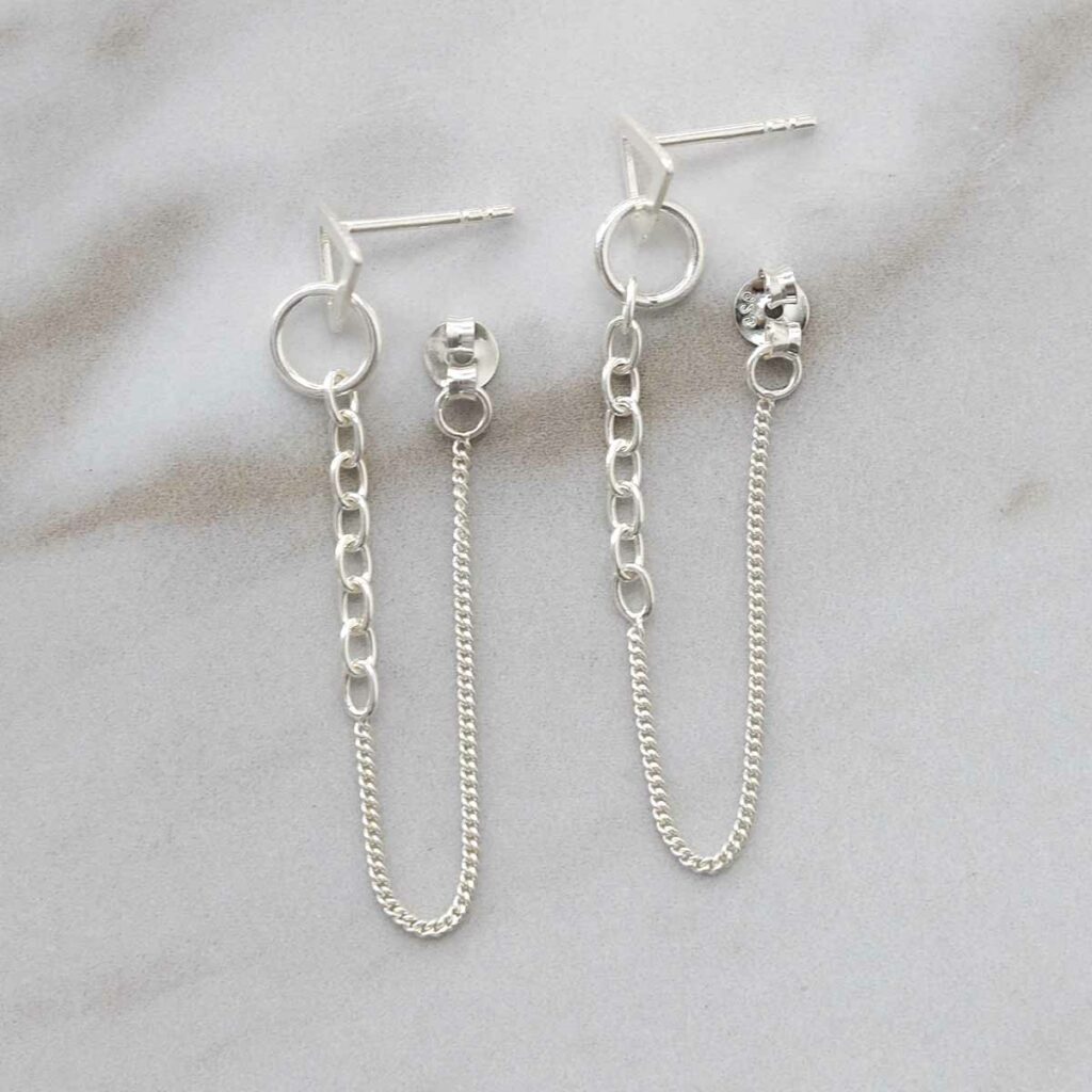 UNITY ROW BACKCHAIN EARRINGS