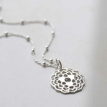 ML813 Sterling Silver Dahlia Pendant Necklace copy