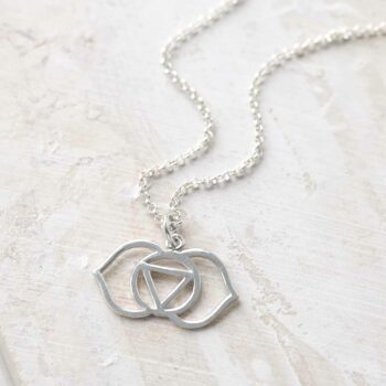 ML814 Sterling Silver Large Third Eye Chakra Pendant Necklacepsd copy