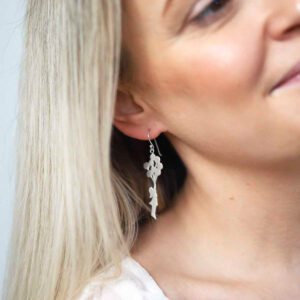 Sterling Silver Bristol Earrings on Model