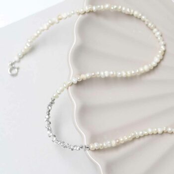 MK816 Sterling Silver Beach Pearl Necklace 4