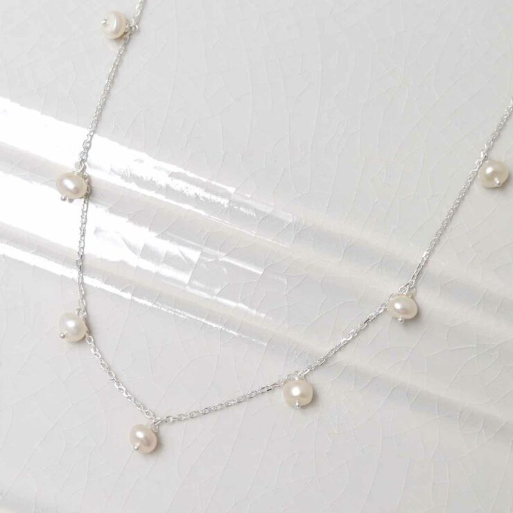 Sterling Silver String of Pearls Necklace - Affordable Jewellery ...