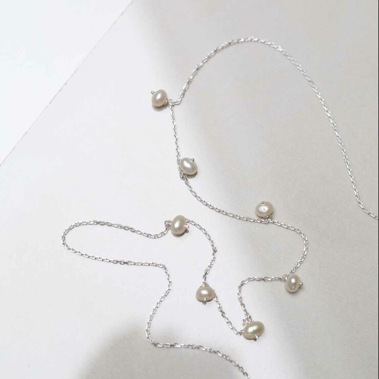 Sterling Silver String of Pearls Necklace - Affordable Jewellery ...