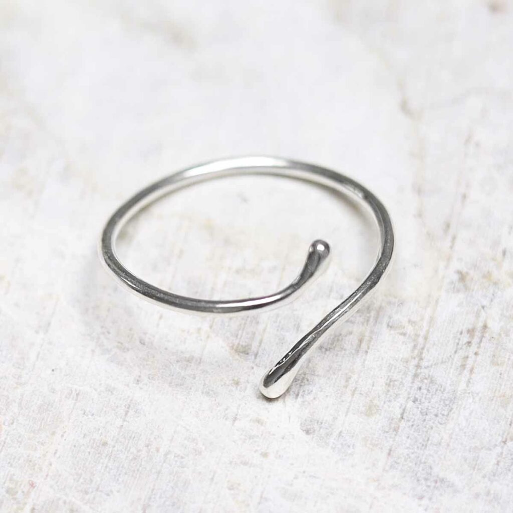 Sterling Silver Small Adjustable Flow Ring | Martha Jackson