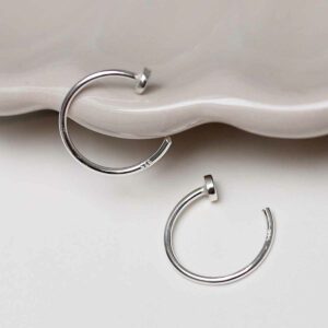 ML921 Sterling Silver Nail Hoop Threader 1