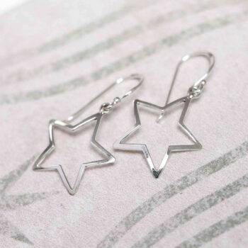 ME531 Sterling Silver Bright Star Earrings 1