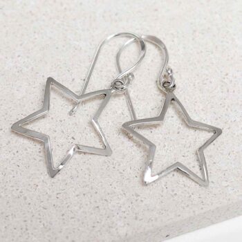 ME531 Sterling Silver Bright Star Earrings 3