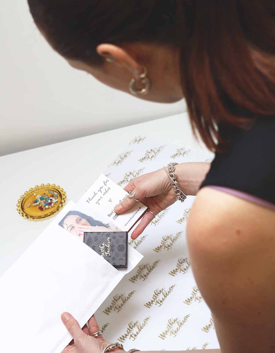 packing orders at Martha Jackson