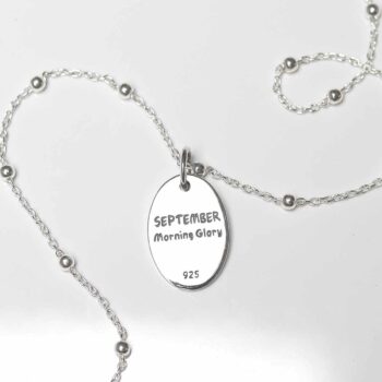 ML761 Sterling Silver September Birth Flower Necklace 3