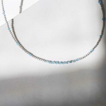 ML841 Apatite Gemstone Beaded Necklace 3