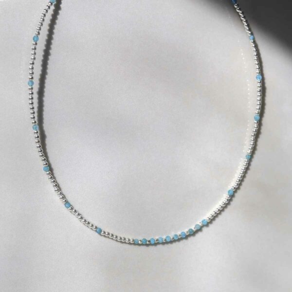 ML841 Apatite Gemstone Beaded Necklace 4