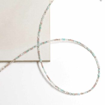 ML842 Sunrise Mixed Gemstone Beaded Necklace 2