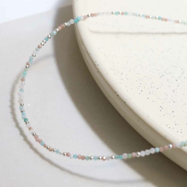 ML842 Sunrise Mixed Gemstone Beaded Necklace 3