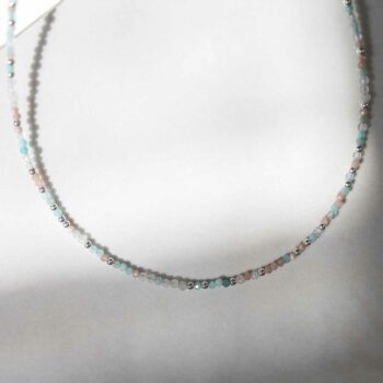 ML842 Sunrise Mixed Gemstone Beaded Necklace 4