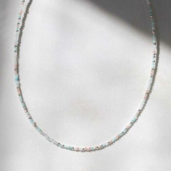 ML842 Sunrise Mixed Gemstone Beaded Necklace 5
