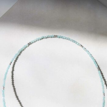 ML846P Amazonite Gemstone Beaded Necklace 3
