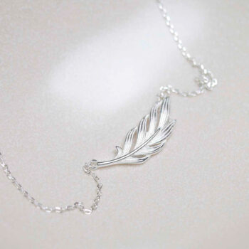 ML848 Sterling Silver Fern Feather Necklace 2
