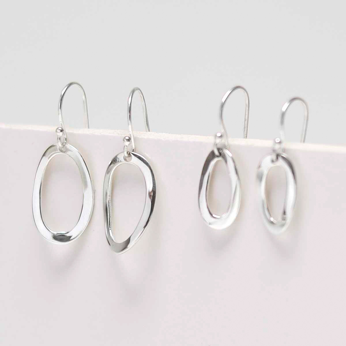 Oval Ripple Sterling Silver Small Oval Ripple Earrings | Affordable Jewellery ...