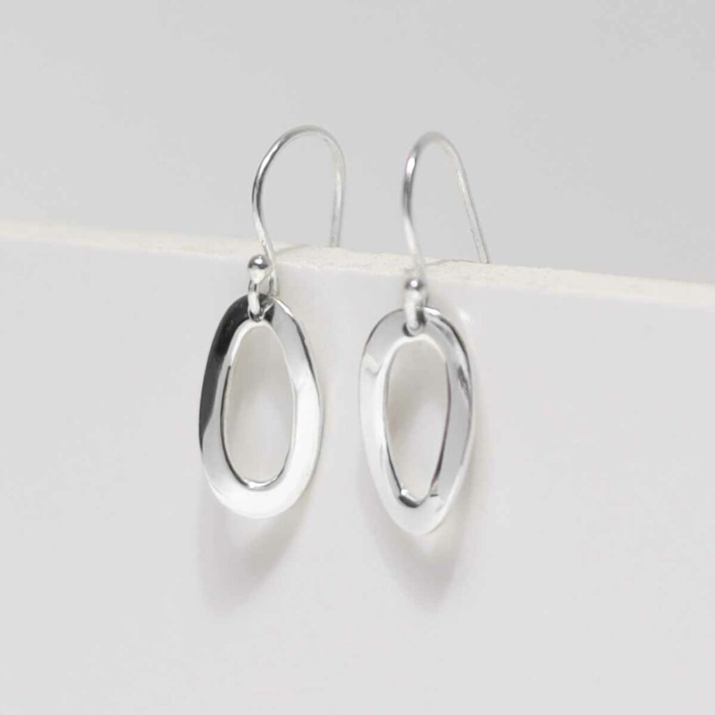 Oval Ripple Sterling Silver Small Oval Ripple Earrings | Affordable Jewellery ...