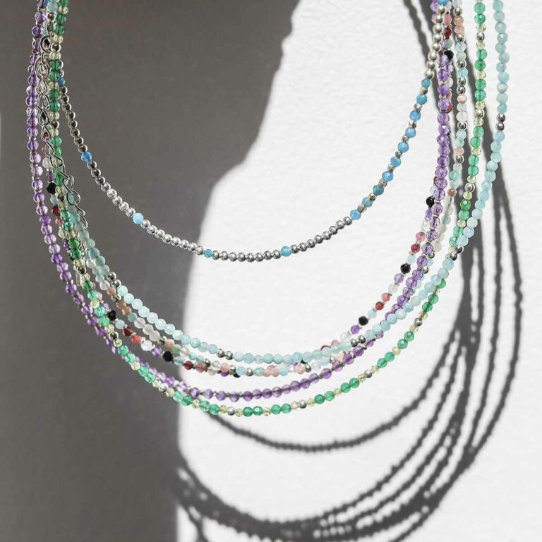 Mixed Gemstone Candy Necklace