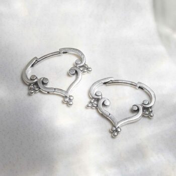 ML839 Sterling Silver Lamp Earrings 1