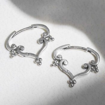 ML839 Sterling Silver Lamp Earrings 2