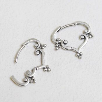 ML839 Sterling Silver Lamp Earrings 3