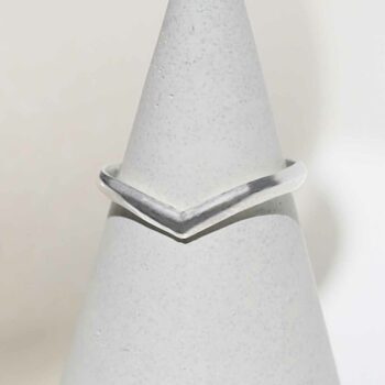 ML752 Sterling Silver Wishbone Midi Ring 1