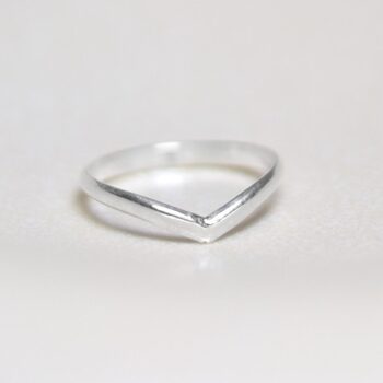 ML752 Sterling Silver Wishbone Midi Ring 2