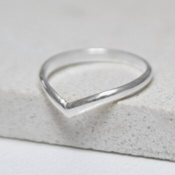 ML752 Sterling Silver Wishbone Midi Ring 4