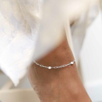 MV1345A Sterling Silver Shimmer Anklet Model