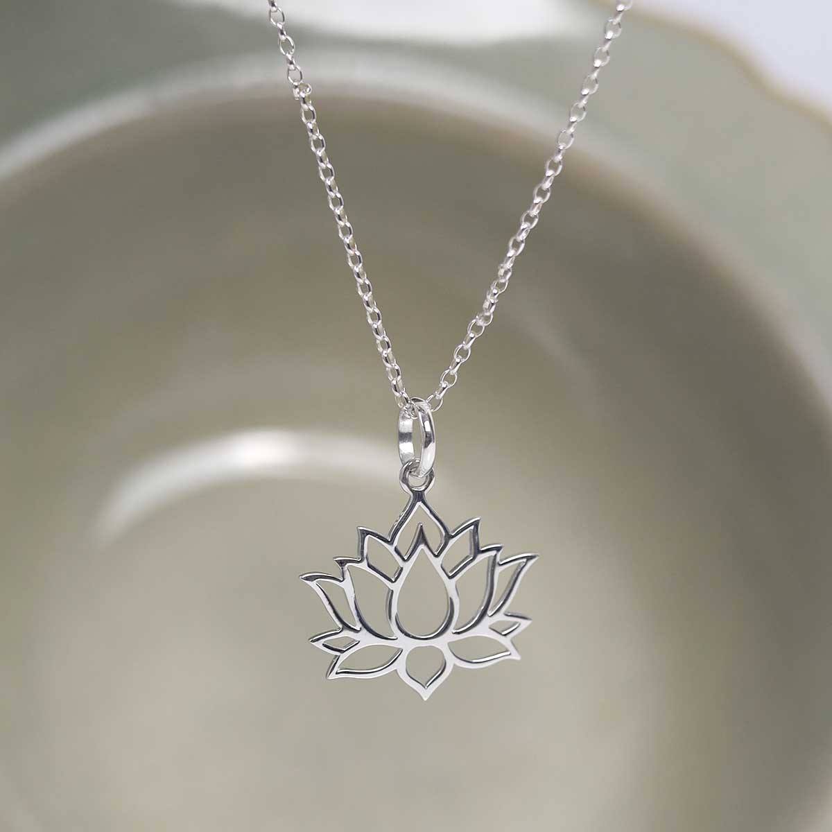 Sterling Silver Lotus Flower Necklace | Affordable Jewellery