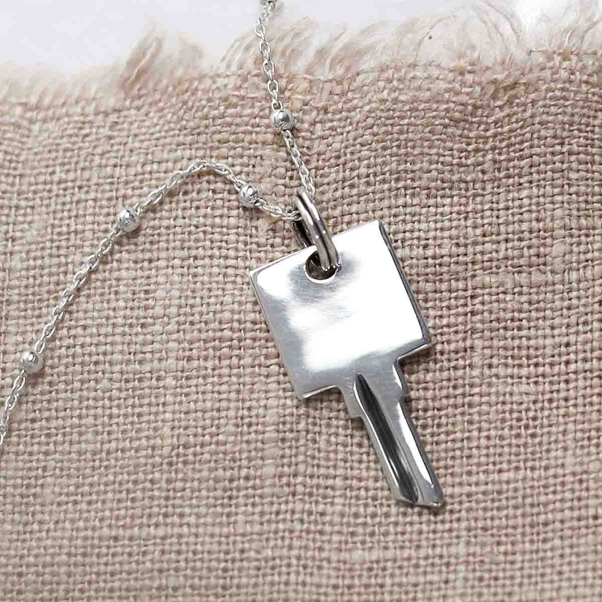 Silver Riser Key Sterling Silver Key Necklace (Small) | Affordable silver - Martha Jackson