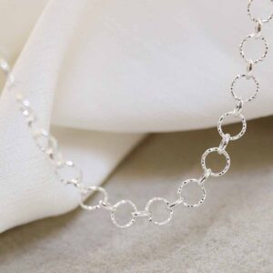 Sterling Silver Shimmer Link Necklace links