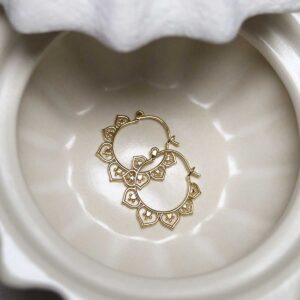 Gold Plated Brass Marrakesh Hoops on canvas